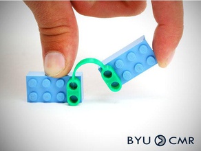 flexlink fixe faisceau demi-cercle lego compatible la construction les jouets byu cmr conformes à norme conforme mécanisme flexible 3d print model - Mito3D