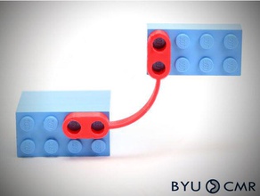 flexlink fixe faisceau d'abord enroulée lego compatible la construction les jouets byu cmr conformes à norme conforme mécanisme flexible 3d print model - Mito3D