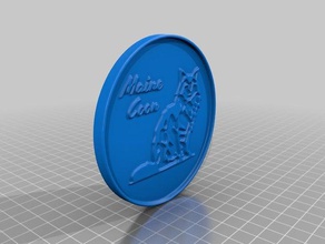 maine coon cat coaster household supplies coffee drink kitten mainecoon 3d print model - Mito3D