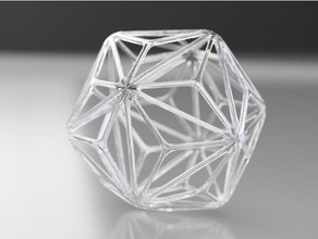 triakis icosahedron math art 32nd 60th 90th anniversary beautiful catalan display form2 formlabs geek gift mathematics nerd ninety polyhedra polyhedron resin sixty otuz iki Üçgen 3d print model - Mito3D