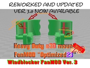 heavy duty e3d mount fanmod optimized23 updatet printer accessories 5013 fan cr10 cr10s creality abl e3dv6 hotend v6 duct 3d print model - Mito3D