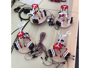 animatronic stewart piattaforma la robotica animatore arduino gough lasercut movimento servo 3d print model - Mito3D