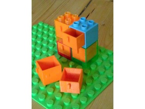 duplo del cajón también estrictamente bricks de la construcción los juguetes compatible lego 3d print model - Mito3D