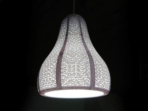 lamp shade visible gyroid infill household lampshade philips hue 3d print model - Mito3D