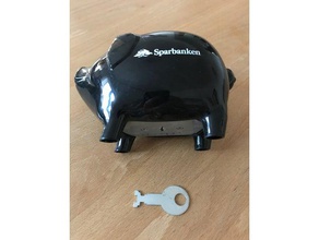 piggy bank replacement key parts extra piggybank spare 3d print model - Mito3D