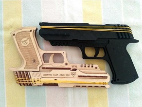 lobo 01 rubberband arma quebra-cabeças faixa de borracha 3d print model - Mito3D