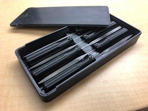 needle file case tool holders boxes 3d print model - Mito3D