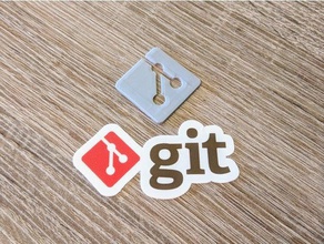git logo des signes logos 3d print model - Mito3D