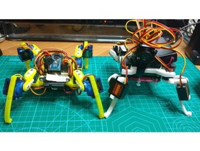 desktop robot quadrupede youtuasi la robotica sg90 3d print model - Mito3D