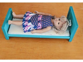18 Puppe Bett - Spielzeug Spiele Möbel 3d print model - Mito3D