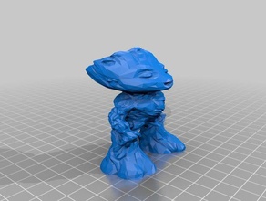 squished standing baby groot 3d printing 3d print model - Mito3D