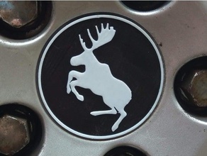 volvo fringant moose moyeu de roue capuchon central l'automobile les jantes 3d print model - Mito3D