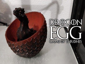 drogon œuf jeu des trônes décor daenerys targaryen dragon gameofthrones lamp tv série 3d print model - Mito3D