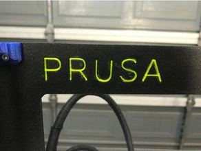 prusa mk3 frame lettering inserts 3d printer accessories 3d print model - Mito3D