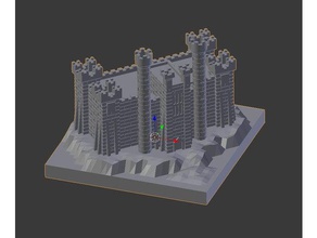 castle heroes migth magic 3 buildings structures 3d print model - Mito3D