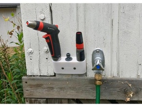garden tool holder outdoor gardena hose irrigation watering 3d print model - Mito3D