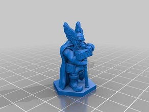 dwarven warrior d&d miniature fixed normals toys games 3d print model - Mito3D