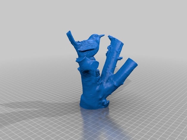 bird branch art 3D print model - Mito3D