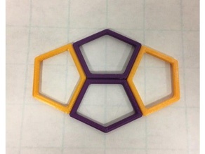 pavage équilatéral pentagone les mathématiques l'art 3d print model - Mito3D