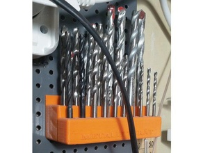 biltema pegboard drill bit holder tool holders boxes 3d print model - Mito3D