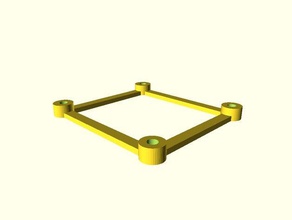 customizable pcb spacer rectangle electronics customisable mount holder stand off 3d print model - Mito3D