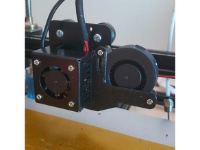 x3 tronxy einfache Kanal-Gebläse 3d Drucker Teile 3d print model - Mito3D