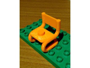 bauhaus duplo 1 cadeira construção brinquedos bauhaus100 bauhausdesign compatível lego 3d print model - Mito3D