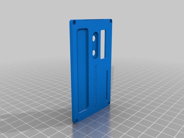 kütük kutu düz Ön panel windows Seçenekleri düğmesi elektronik 3D print model - Mito3D