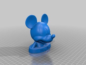 mickey bust-Basis Kunst 3d print model - Mito3D