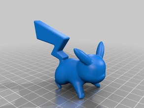 pikachu tail fix flower pot creatures 3d print model - Mito3D