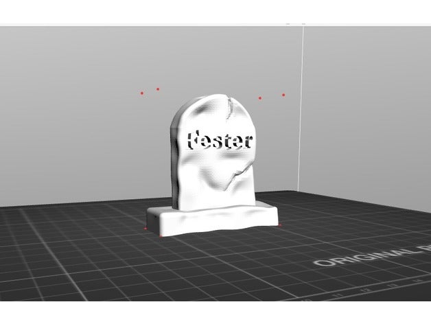 fester mezar taşı 3d baskı 3D print model - Mito3D