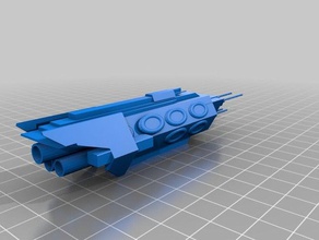 halo inspirado navio v2 3d impressão nave espacial starship 3d print model - Mito3D