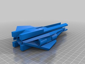 low poly ship 9 3d printing cookiejar project zeta scifi space spaceship starship 3d print model - Mito3D