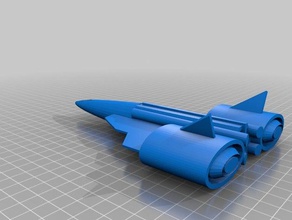 low poly ship 7 alternate engines 3d printing scifi spaceship starship 3d print model - Mito3D