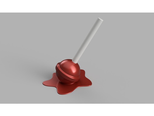 melting lollipop Kunst candy geschmolzen 3D print model - Mito3D