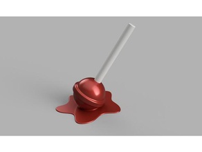 melting lollipop art candy melted 3d print model - Mito3D