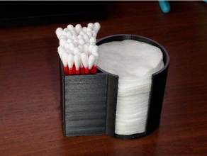 cotton pad&stick dispenser containers pads sticks 3d print model - Mito3D