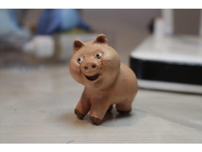 porquinho pig animais cartoon 3d print model - Mito3D