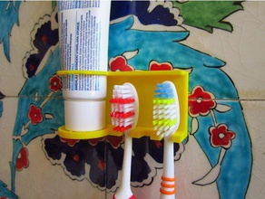 di fr&ccedilalk toothpast brush holder 3d printing 3d print model - Mito3D