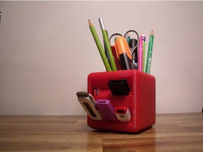 piccola scatola porta-penna organizzazione desk organizer unità flash usb 3d print model - Mito3D