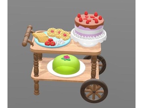tea cart compatible sylvanian families playsets kids playmobil 3d print model - Mito3D