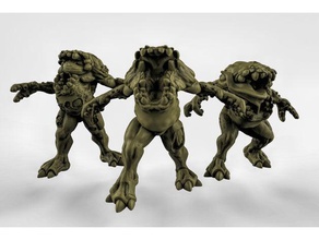3x demons toys games frostgrave miniature plague wargame 3d print model - Mito3D