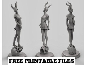 devil girl toys games female statue 3d print model - Mito3D