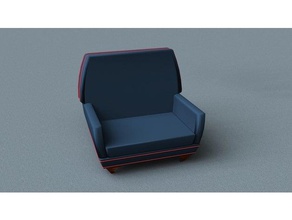 die zeitgenössische lounge-Sessel Modell Möbel barbie mcm mid century modern 3d print model - Mito3D