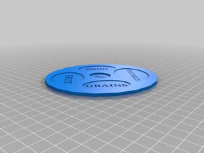 portion control plate kitchen dining 3d print model - Mito3D