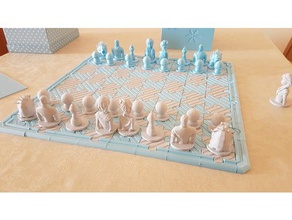 frozen chess anna elsa kristoff olaf 3d print model - Mito3D