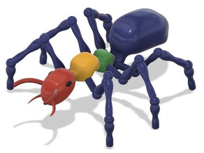 fourmi articul&eacutee articuled ant 3d la stampa animale articolazione palla giunto a sfera snodabili patte zampa 3d print model - Mito3D