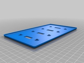 quad toggle switch plate my customized wall +- lego replacement parts 3d print model - Mito3D