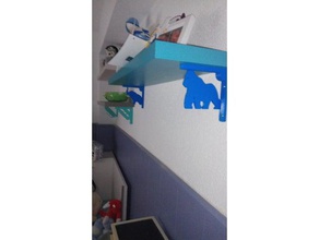 estanterias animales shelf bracket household animals escuadras soporte 3d print model - Mito3D