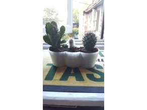 mini cactus planter decor pot 3d print model - Mito3D